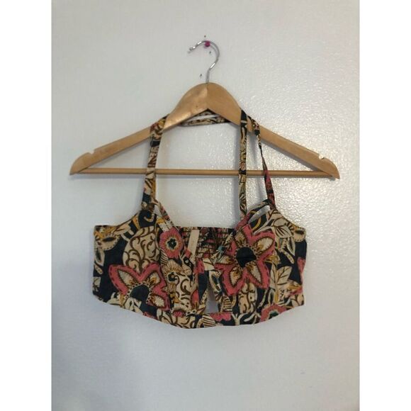 Brand New Anthropologie Pilcro Printed Surf Bra Cotton Top Size Small - Picture 3 of 13